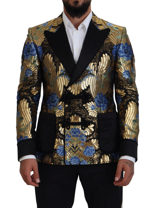 Dolce & Gabbana – Zweireihiger Blazer aus goldenem Lurex