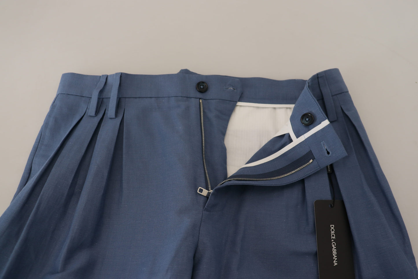 Dolce & Gabbana Blaue Leinen-Chinohose für Herren