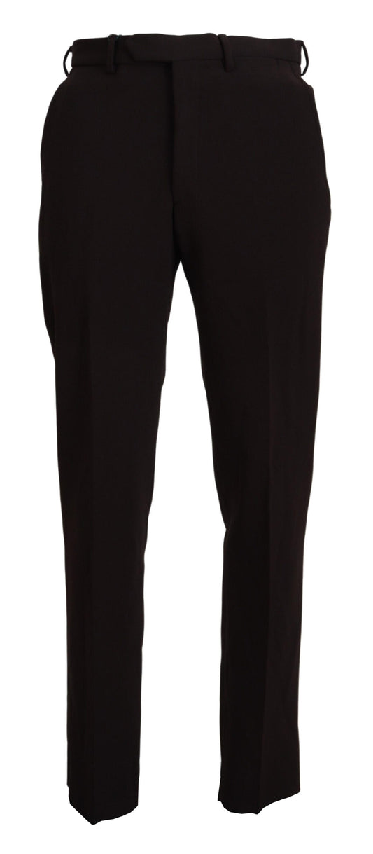 BENCIVENGA Braune Straight Fit Formelle Herrenhose