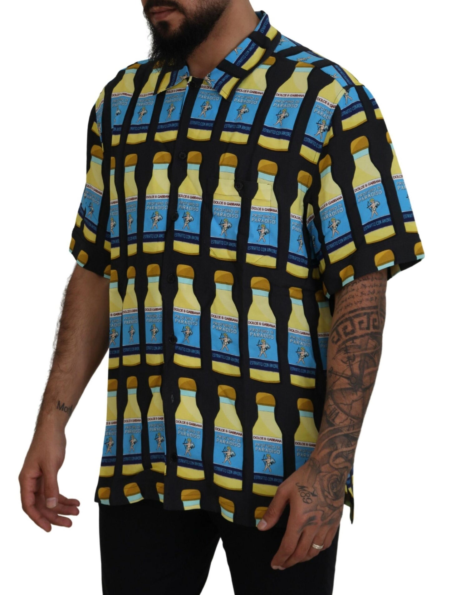 Dolce & Gabbana – Freizeithemd aus Viskose mit mehrfarbigem Print