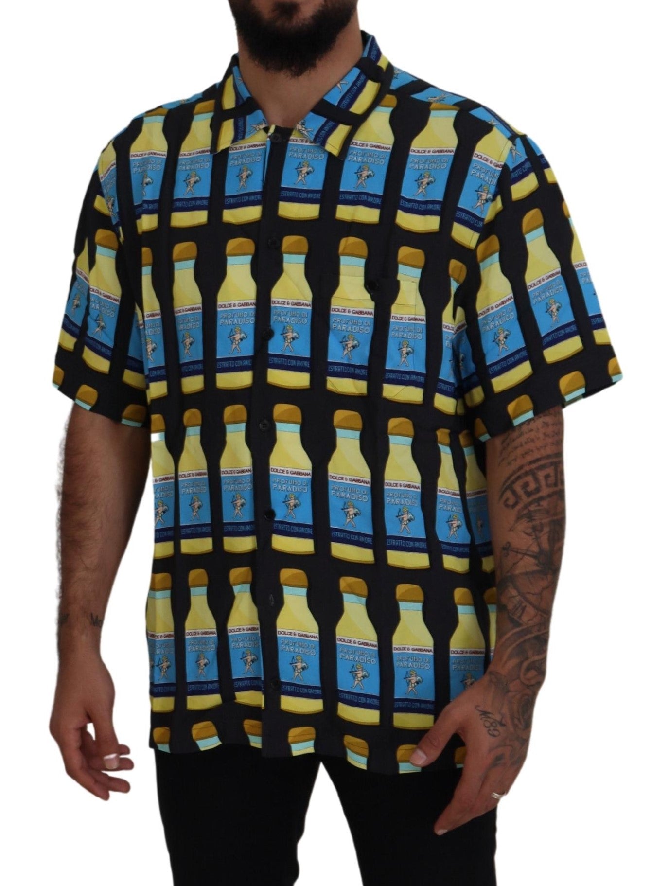 Dolce & Gabbana – Freizeithemd aus Viskose mit mehrfarbigem Print