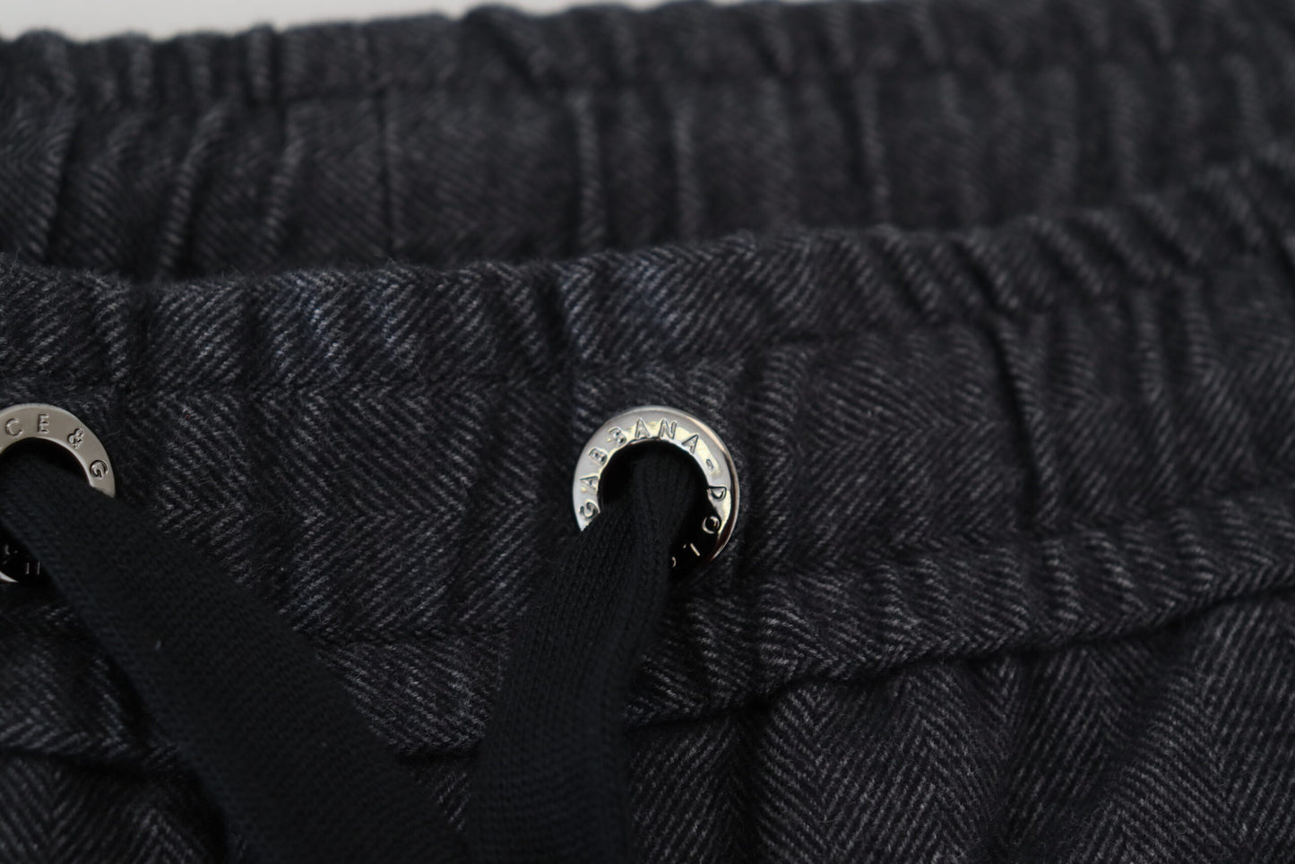 Dolce & Gabbana Graue konische Baumwollhose aus Baumwolle