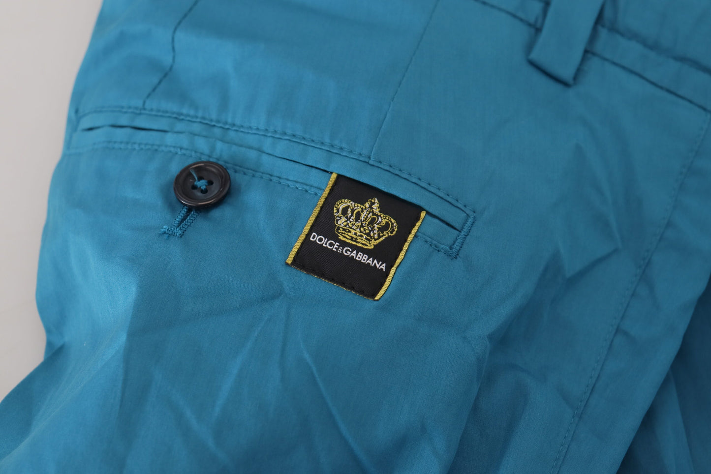 Dolce & Gabbana Blaue Chinos aus Baumwolle