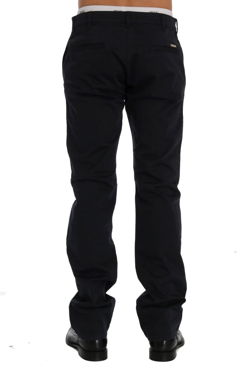 GF Ferre – Blaue Chinohose aus Baumwollstretch