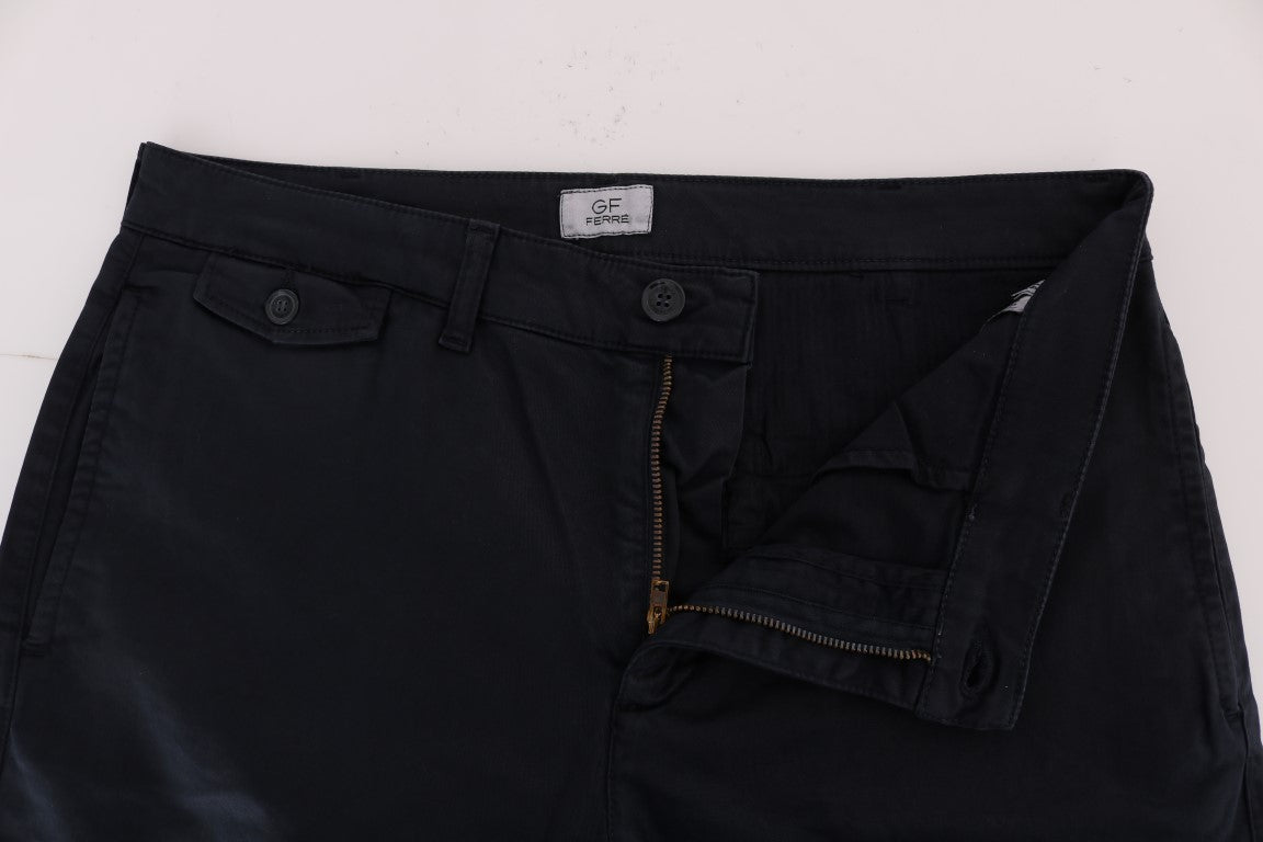 GF Ferre – Blaue Chinohose aus Baumwollstretch