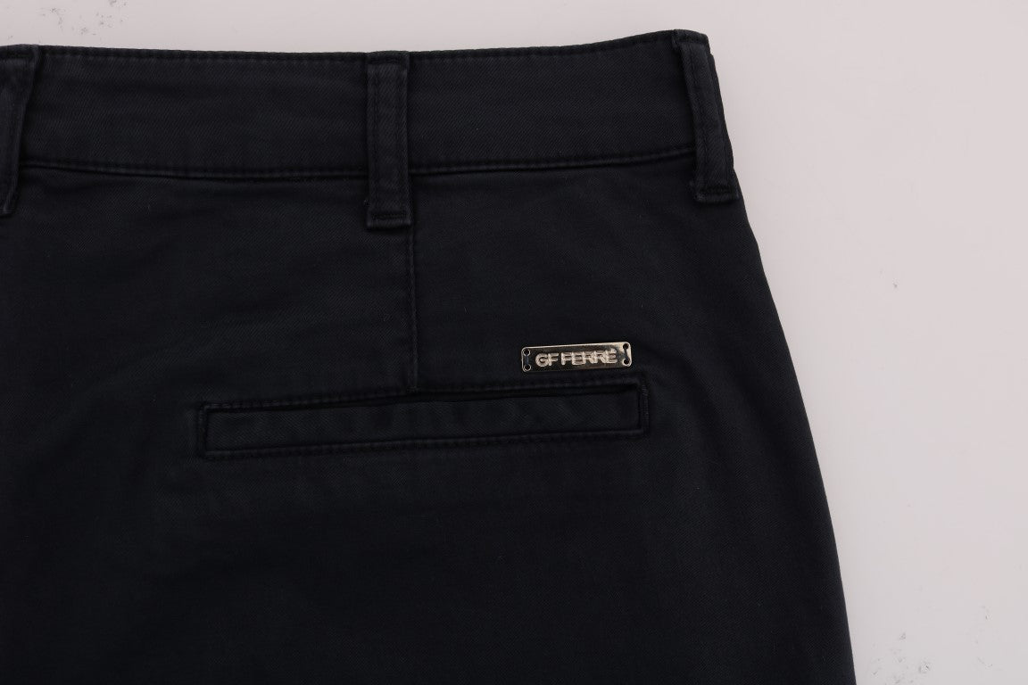GF Ferre – Blaue Chinohose aus Baumwollstretch