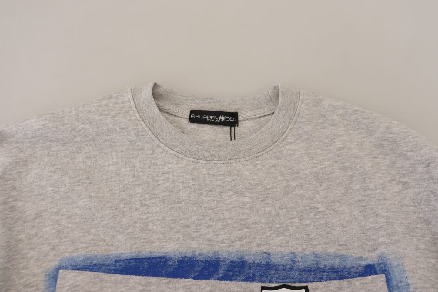 Philippe Model Grau bedruckter Pullover mit langen Ärmeln