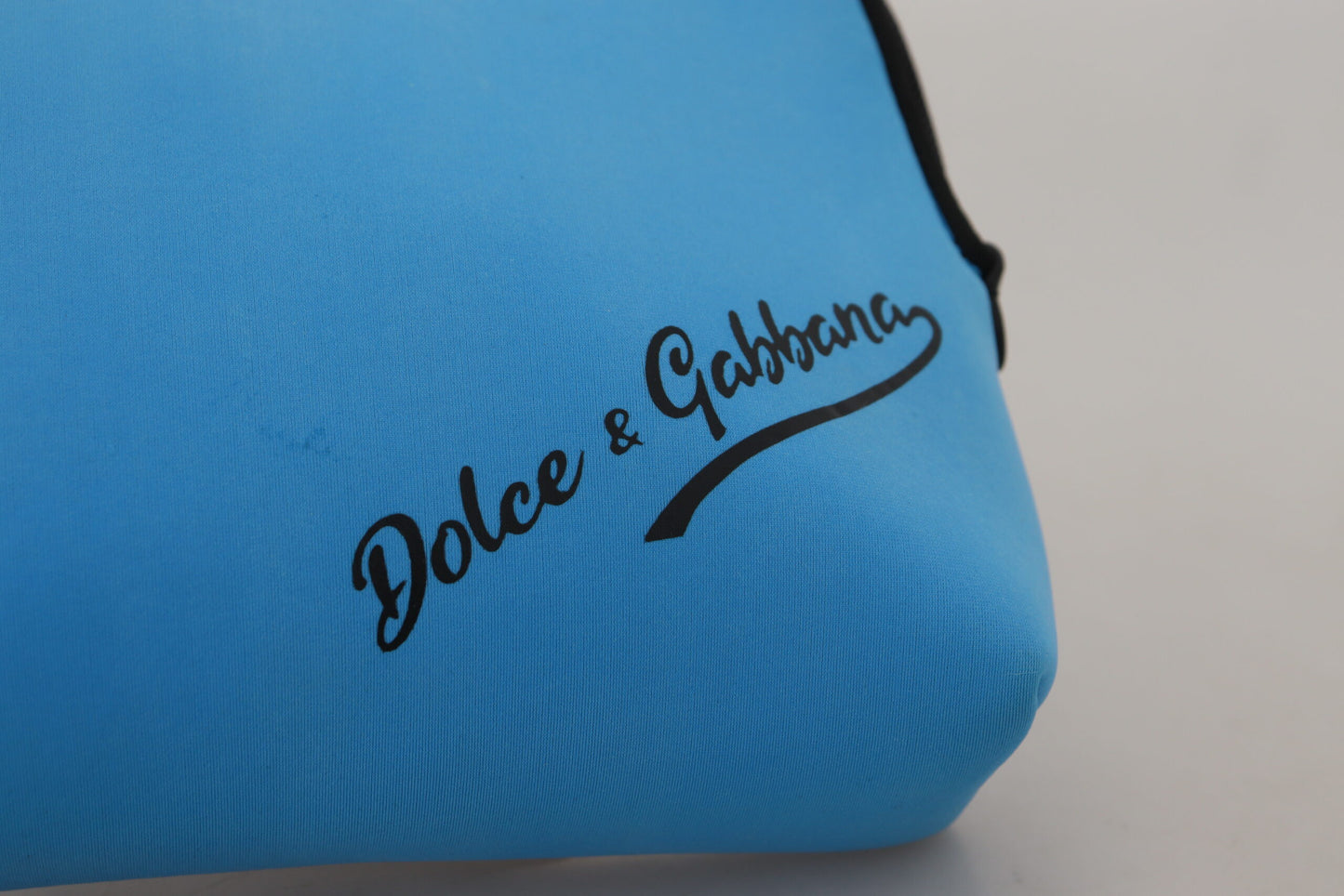 Dolce & Gabbana – Handtasche mit blauem Logo-Print und Leopardenmuster