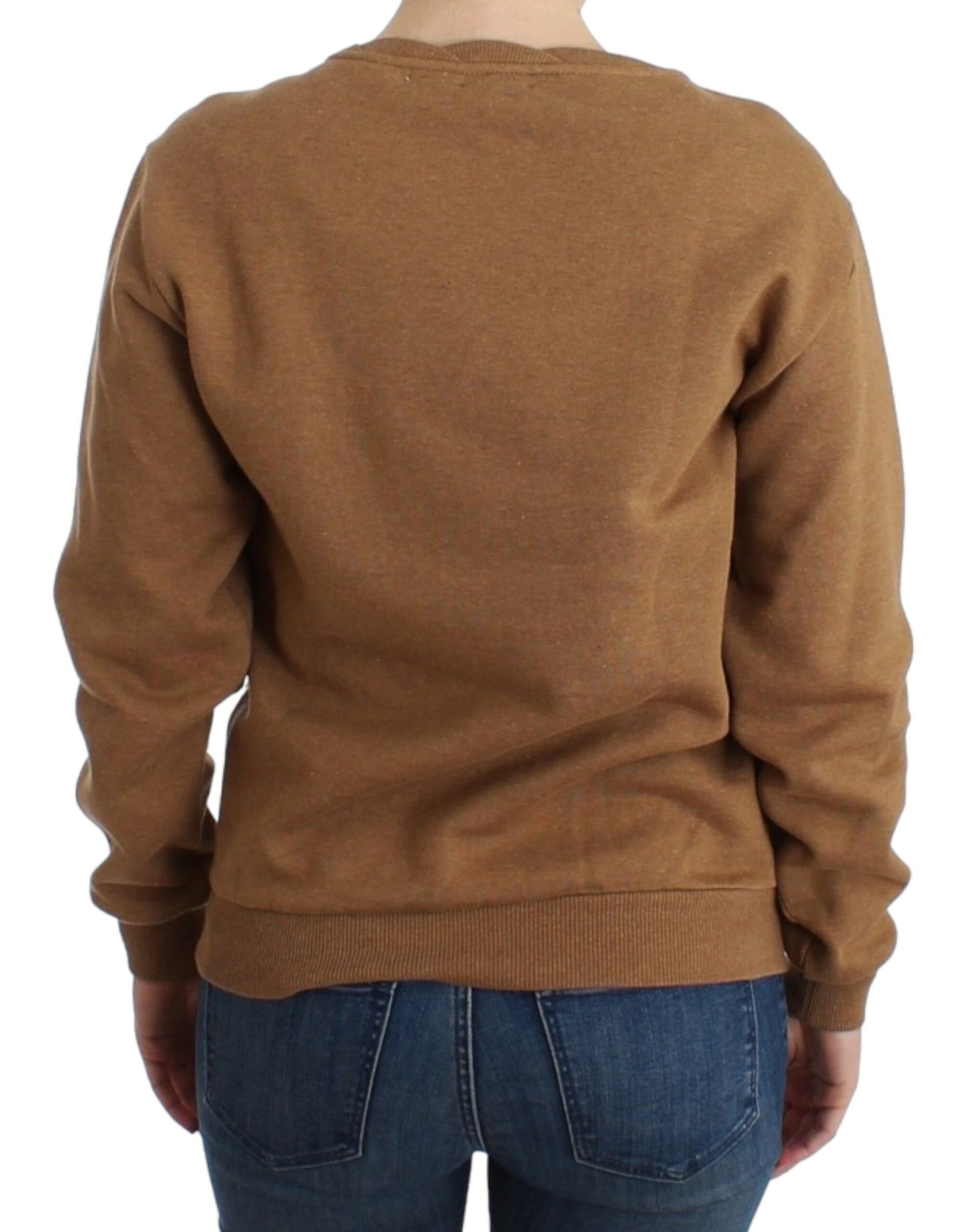 Brauner Baumwollpullover mit Rundhalsausschnitt von John Galliano