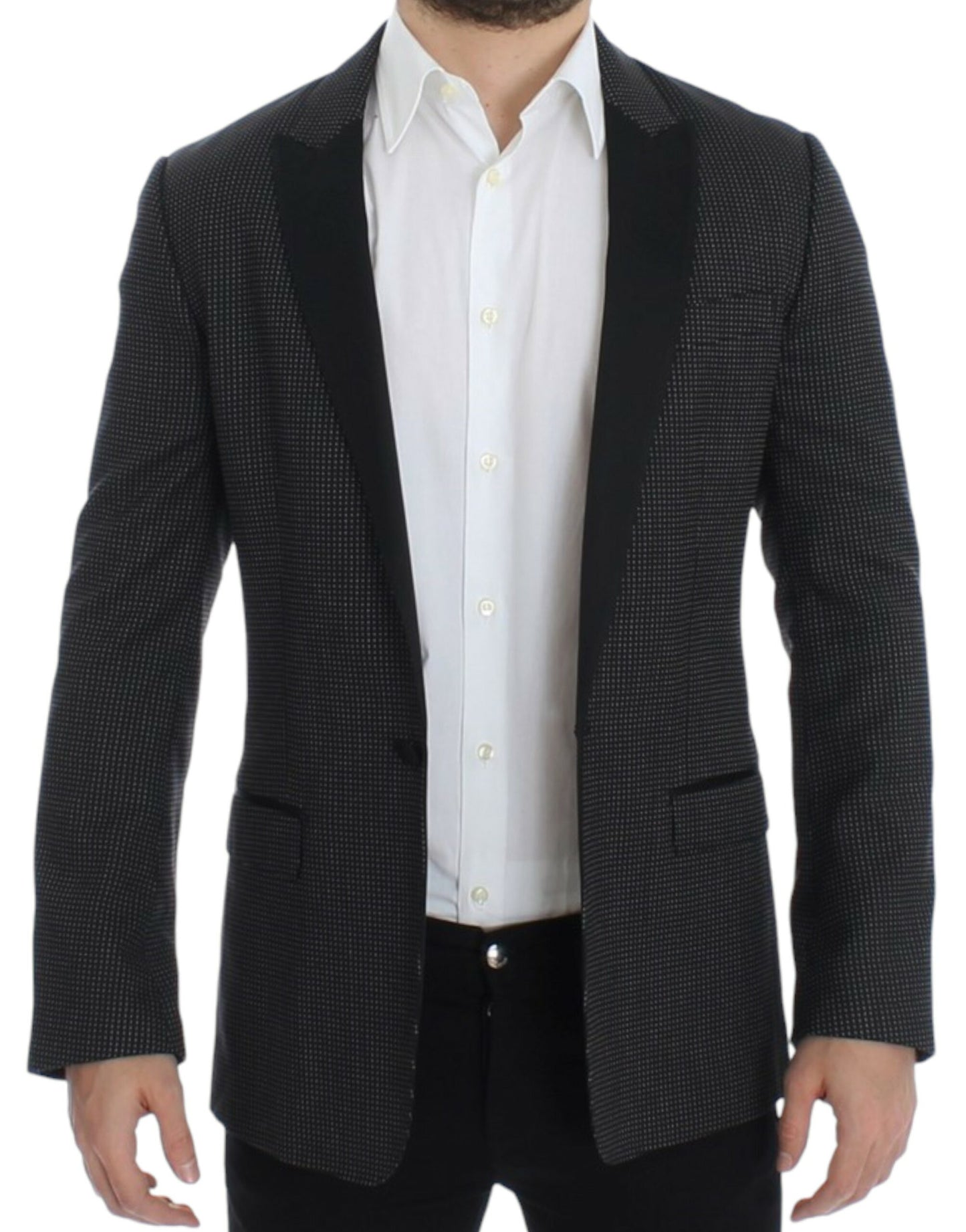 Dolce & Gabbana – Schmaler MARTINI-Blazer aus schwarzer Wolle