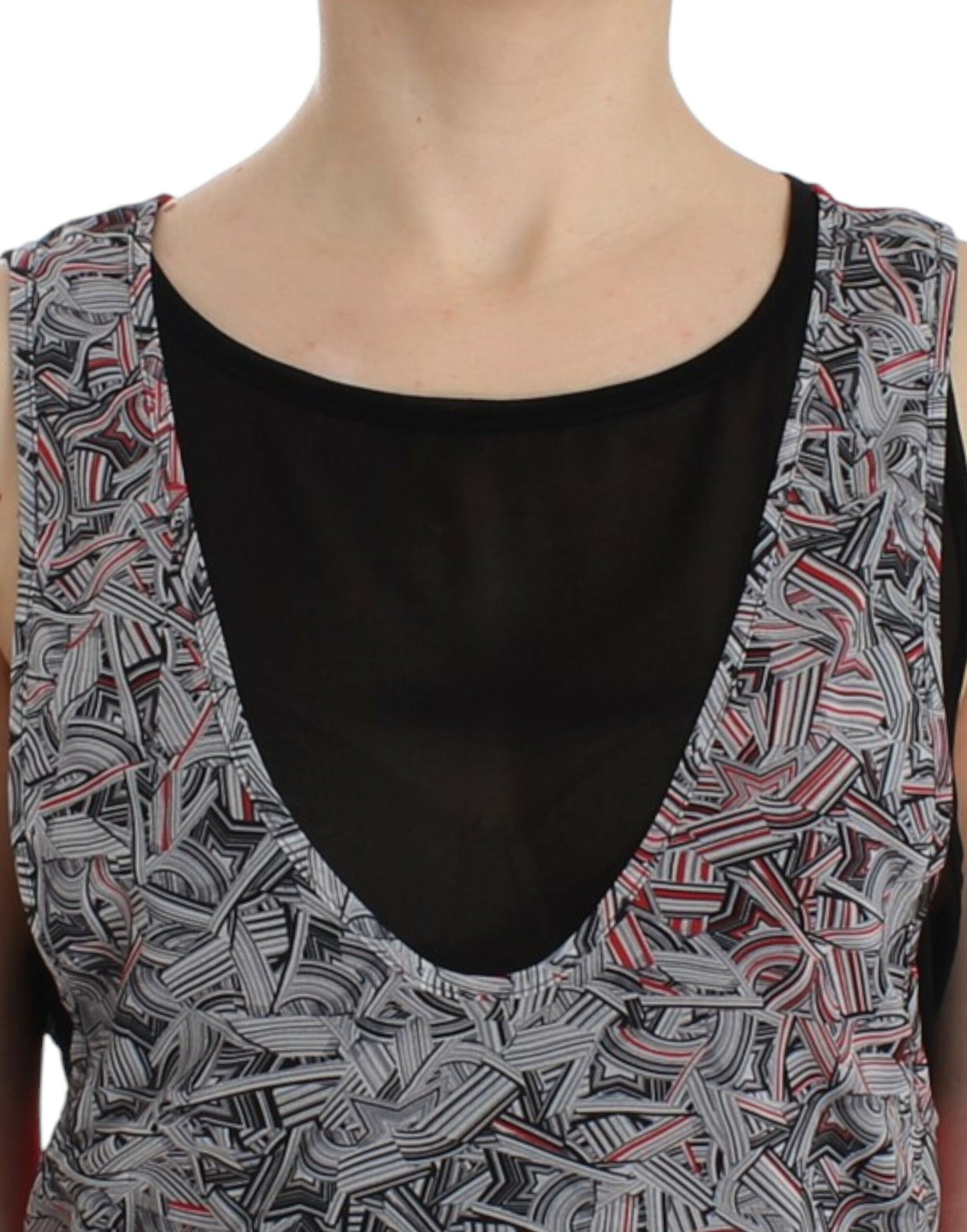 Costume National Schwarzes ärmelloses Top