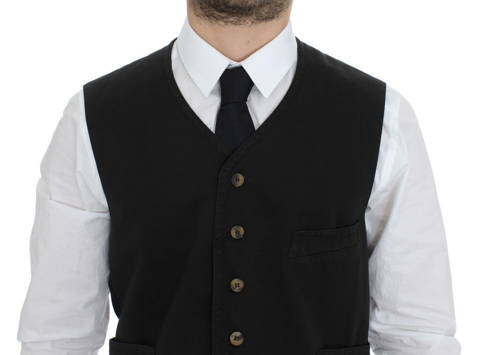 Dolce & Gabbana – Schwarze Weste aus Baumwollmischung