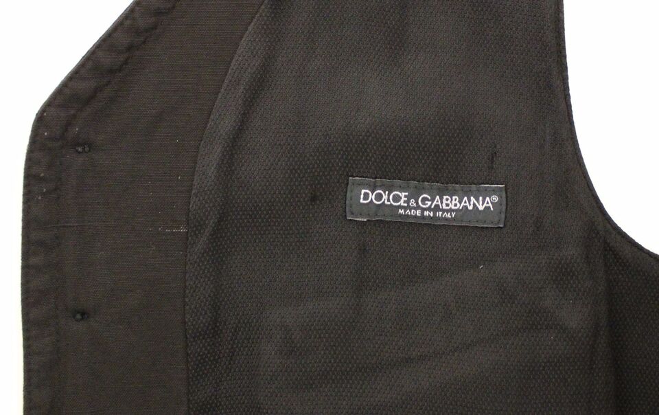 Dolce & Gabbana – Schwarzer Blazer aus Leinen und Baumwolle
