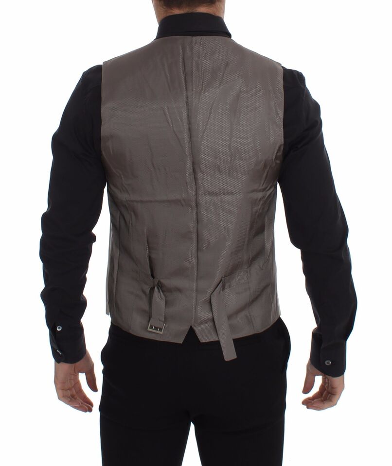 Dolce & Gabbana Beige Baumwoll-Stretch-Westenblazer
