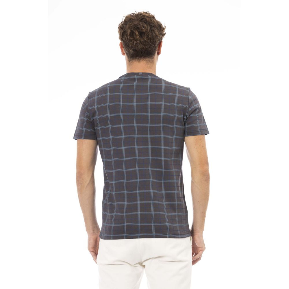 Baldinini Trend Graues Herren-T-Shirt aus Baumwolle