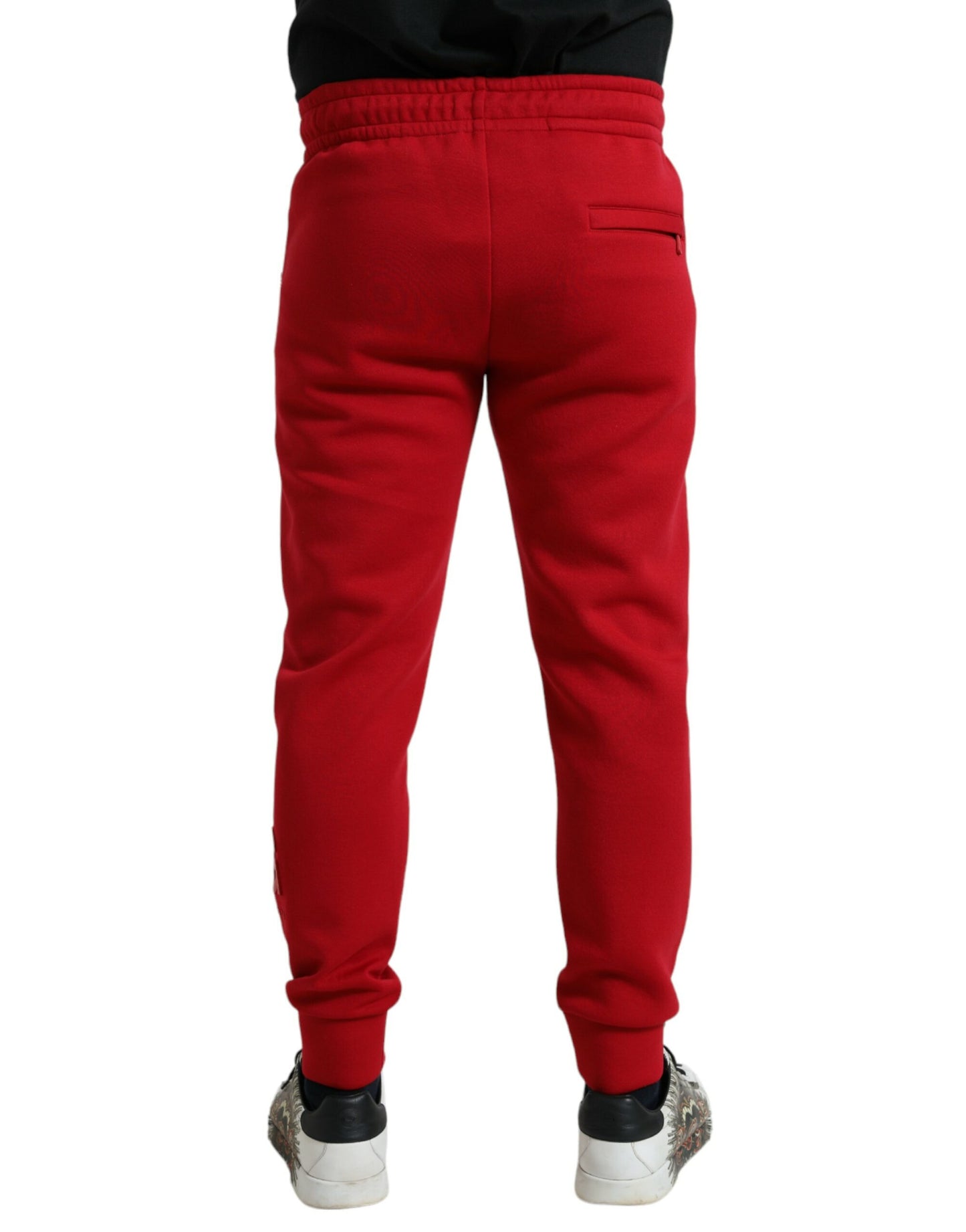 Dolce & Gabbana – Enge Jogginghose aus Baumwollmischung in Rot