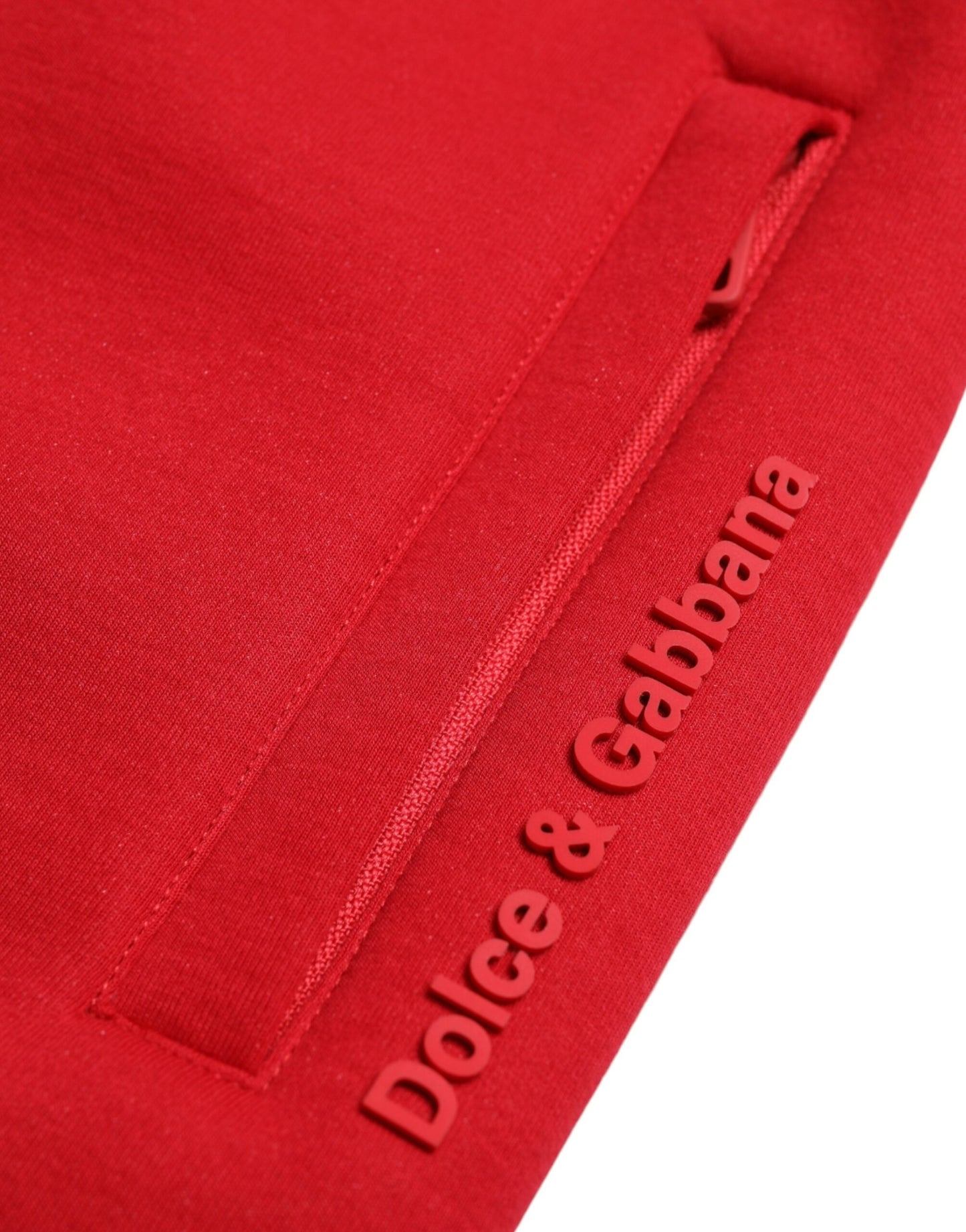 Dolce & Gabbana – Enge Jogginghose aus Baumwollmischung in Rot