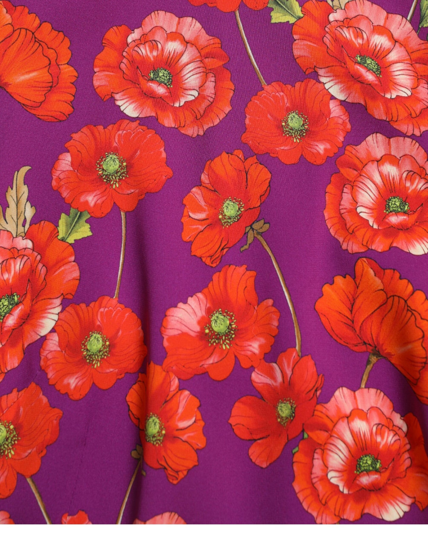 Dolce & Gabbana – Etuikleid mit mehrfarbigem Blumen- und Mohndruck