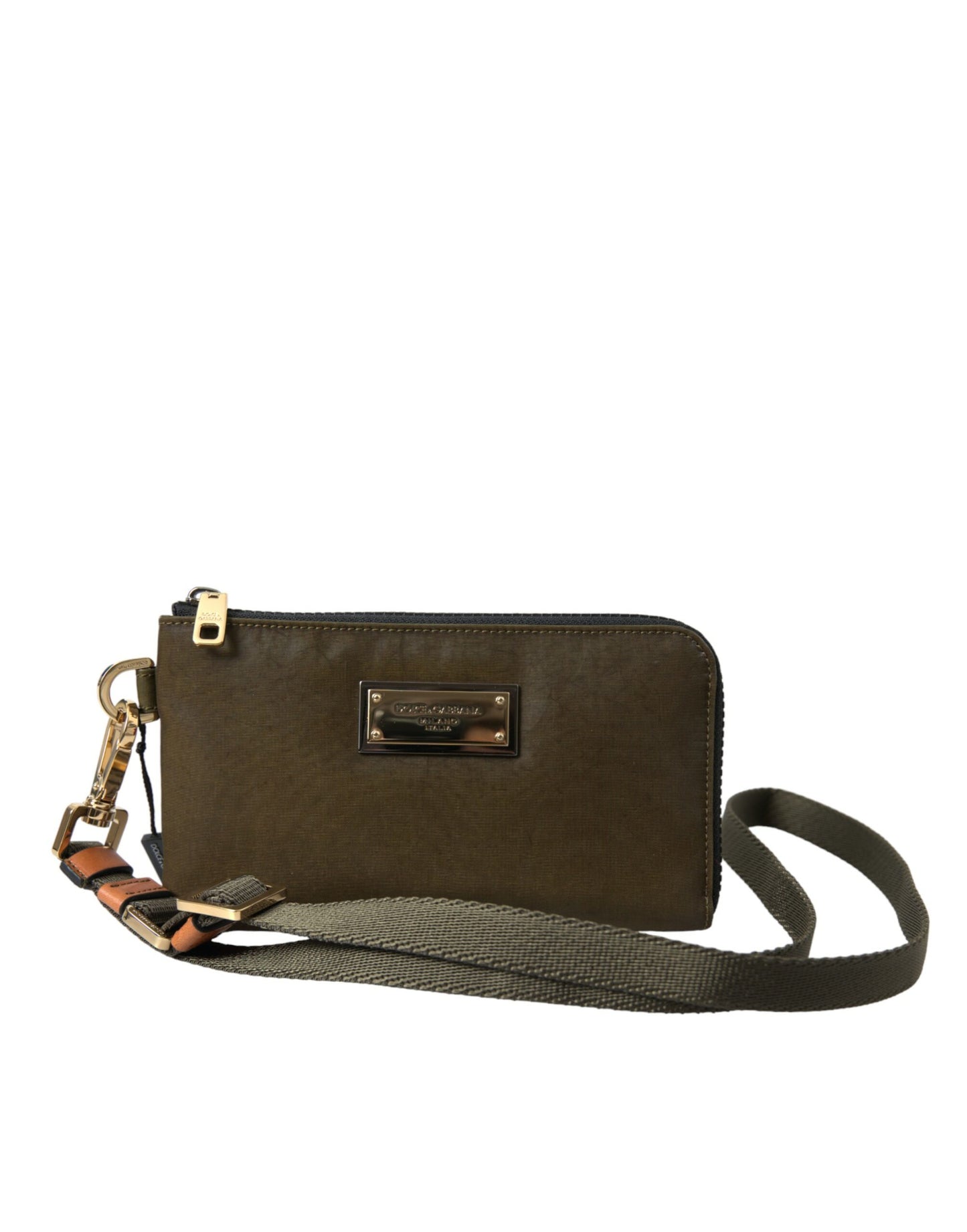 Dolce & Gabbana Dunkelgrünes Nylon-Logo-Multifunktionsset, 2-teiliges Taschenset