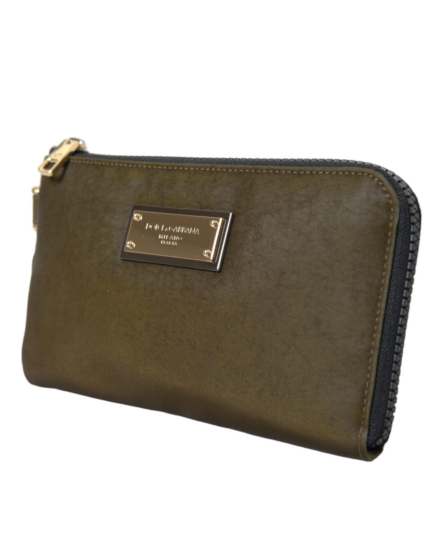 Dolce & Gabbana Dunkelgrünes Nylon-Logo-Multifunktionsset, 2-teiliges Taschenset