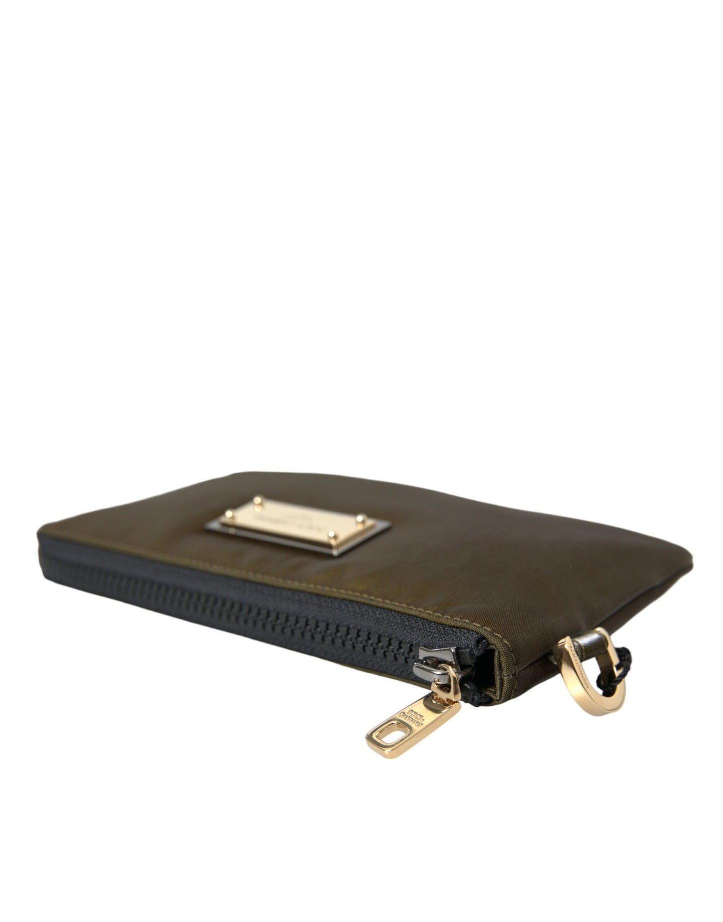 Dolce & Gabbana Dunkelgrünes Nylon-Logo-Multifunktionsset, 2-teiliges Taschenset