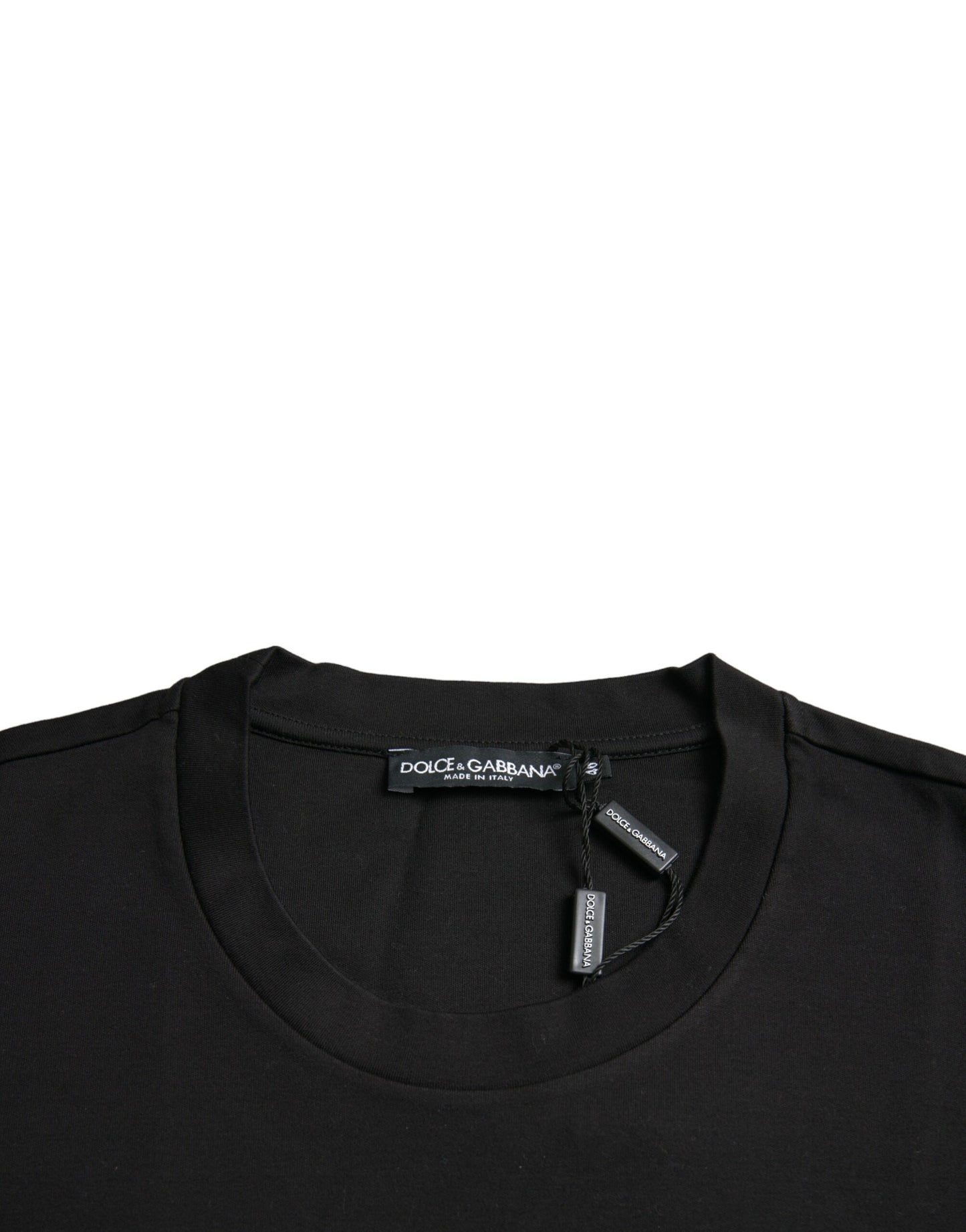 Dolce & Gabbana – Schwarzes T-Shirt mit Rundhalsausschnitt „With Love Always“