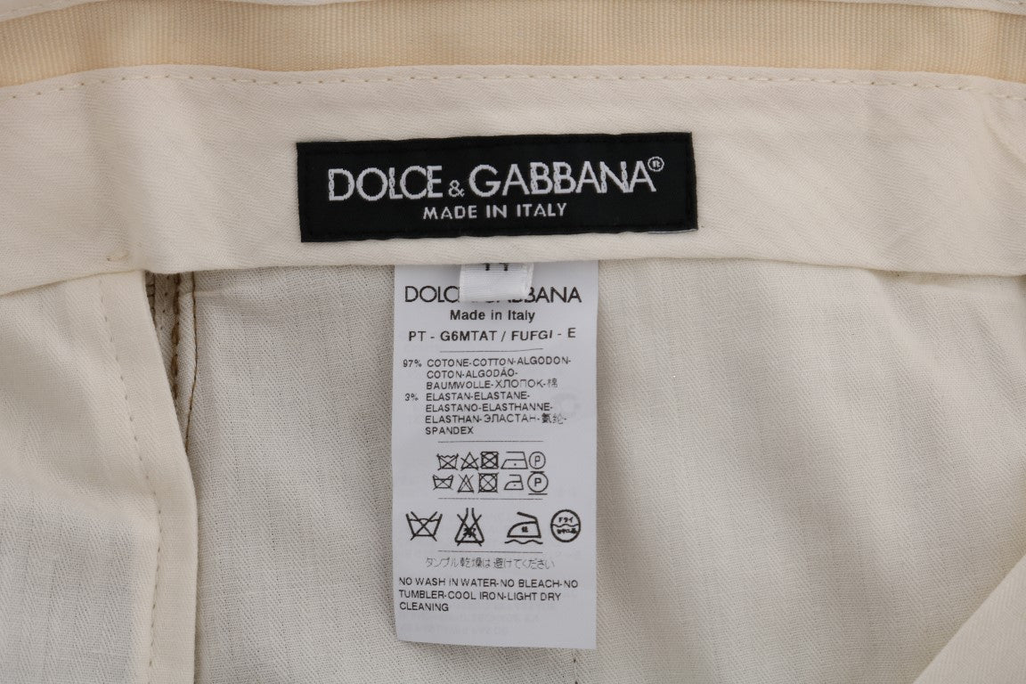 Braune Hose aus Stretch-Baumwolle von Dolce & Gabbana