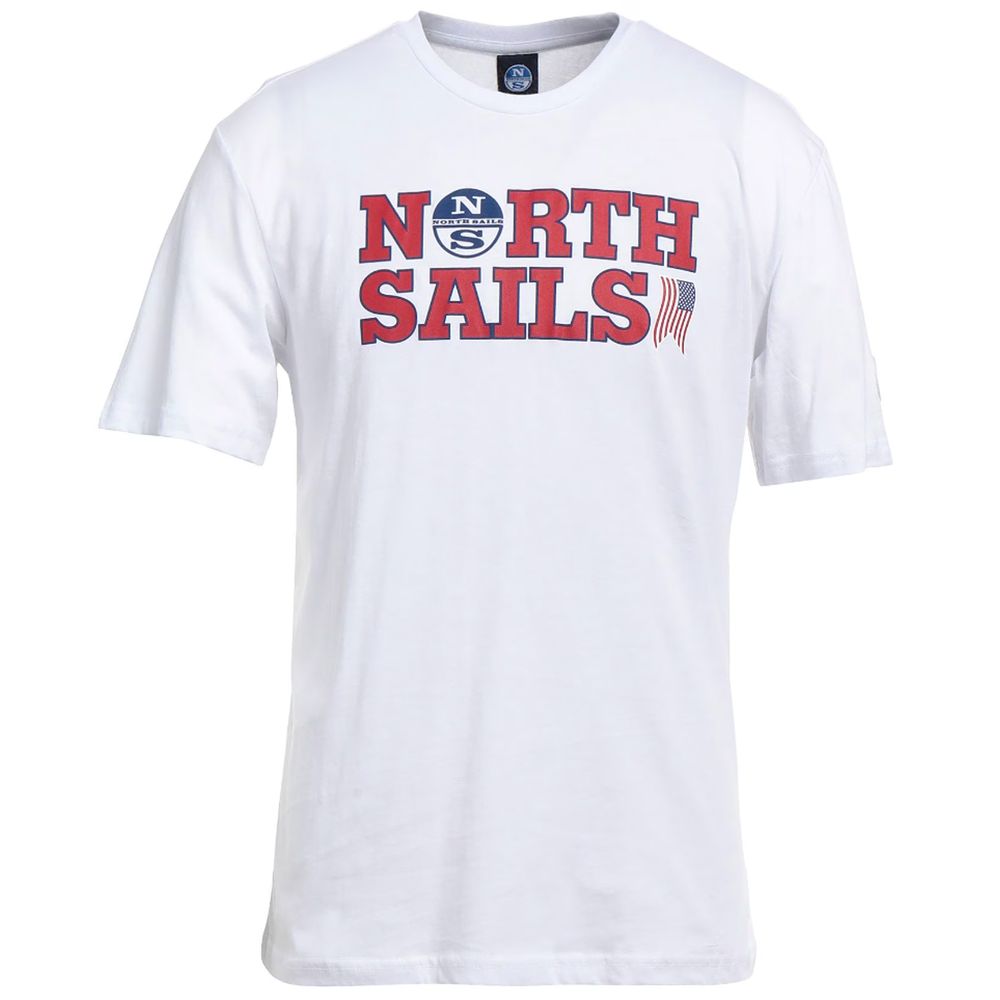 Elegantes weißes Baumwoll-Logo-T-Shirt von North Sails