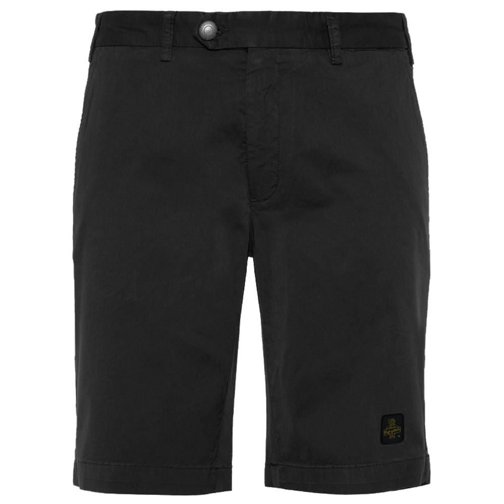 Refrigiwear Elegante beige Bermudashorts mit Logo-Patch