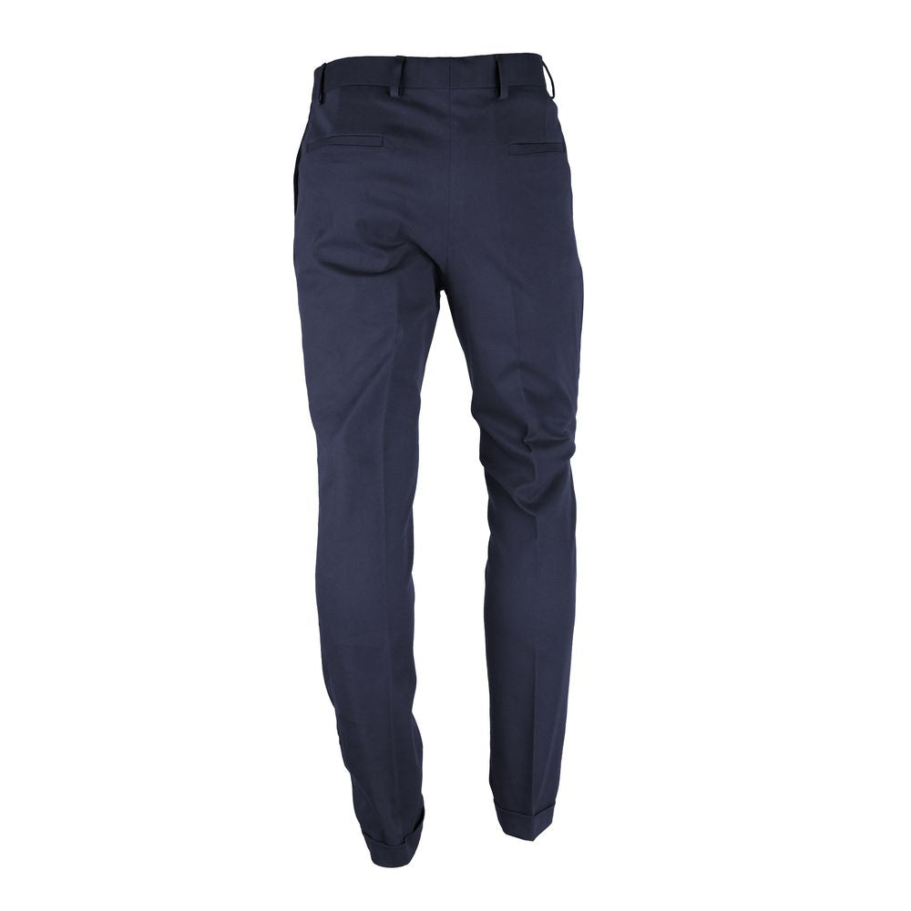 Blaue Wollhose für Herren, Made in Italy