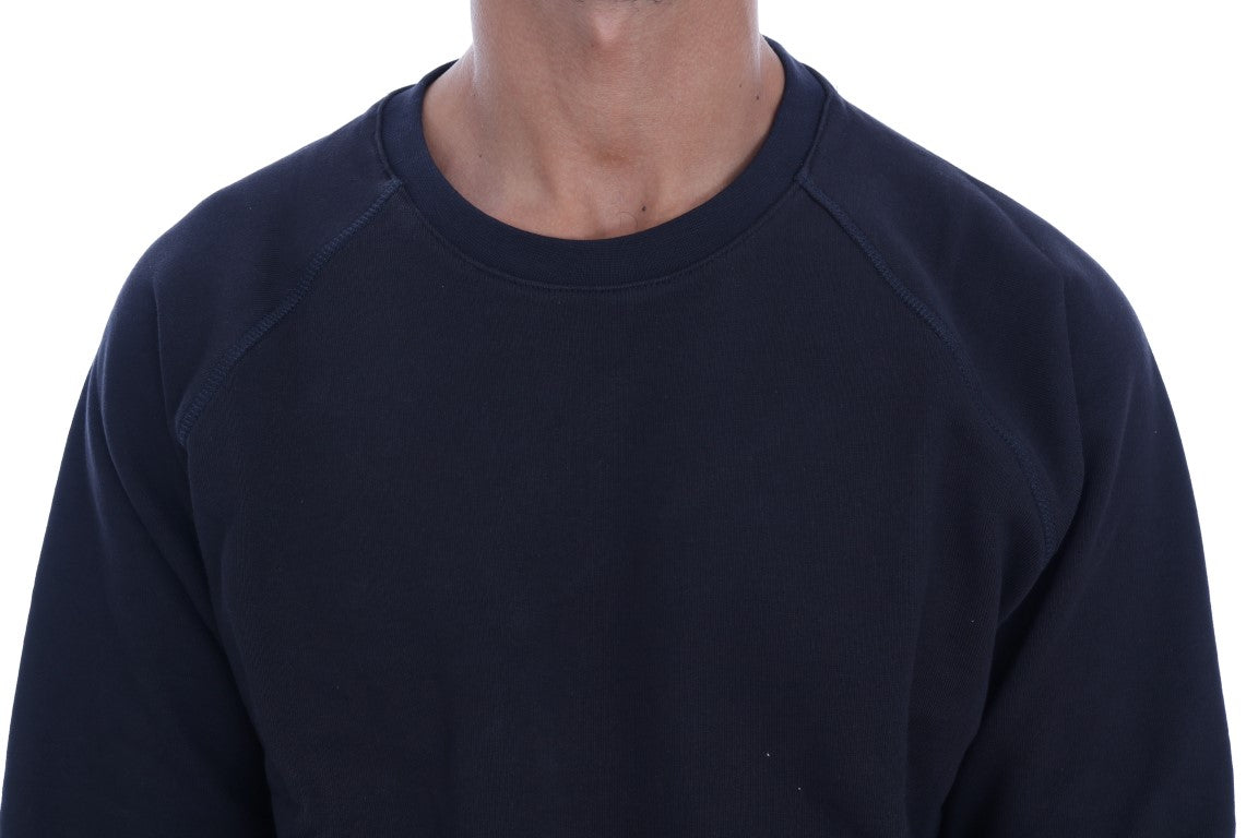 Blauer Baumwollpullover mit Rundhalsausschnitt von Daniele Alessandrini