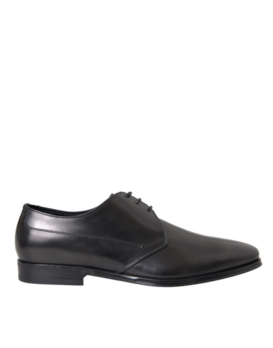 Dolce & Gabbana – Derby-Schuhe aus schwarzem Leder für formelle Anlässe