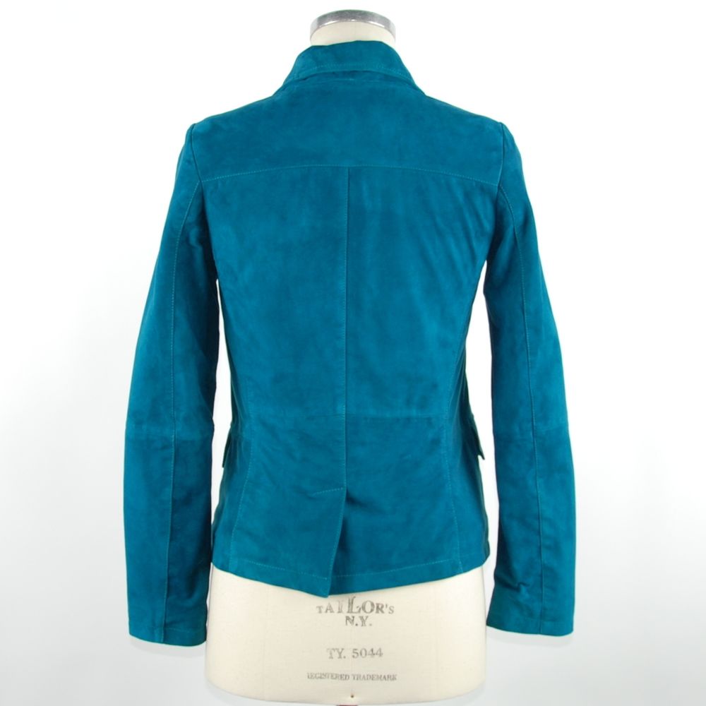 Emilio Romanelli Grüne Lederjacke für Damen