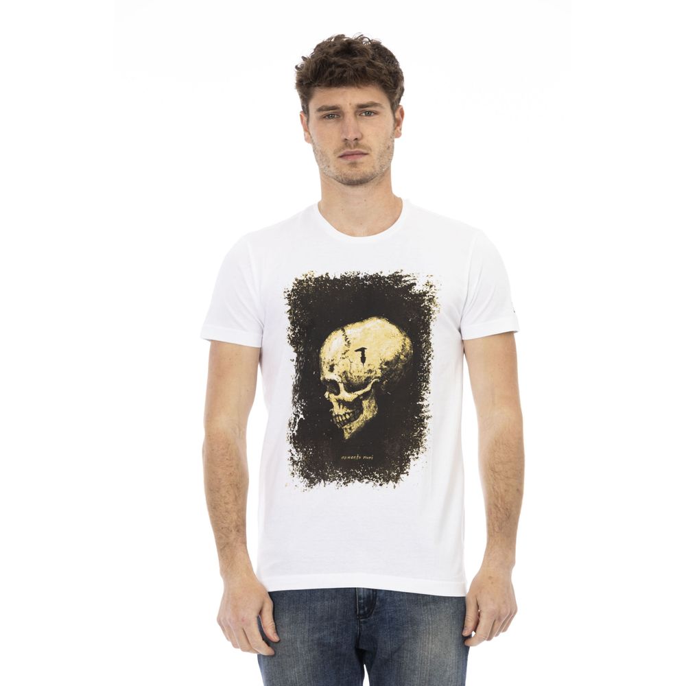Trussardi Action Herren-T-Shirt aus weißer Baumwolle