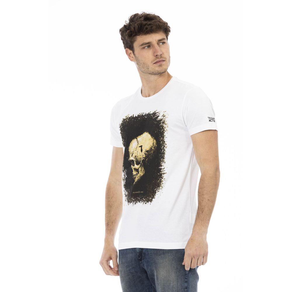 Trussardi Action Herren-T-Shirt aus weißer Baumwolle