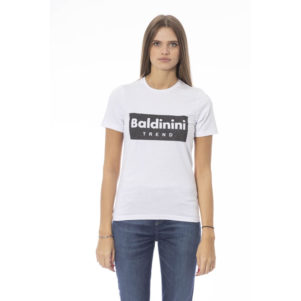 Baldinini Trend Weißes Baumwoll-Damentop