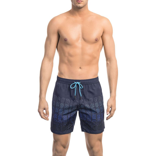 Bikkembergs – Blaue Polyester-Badeshorts für Herren