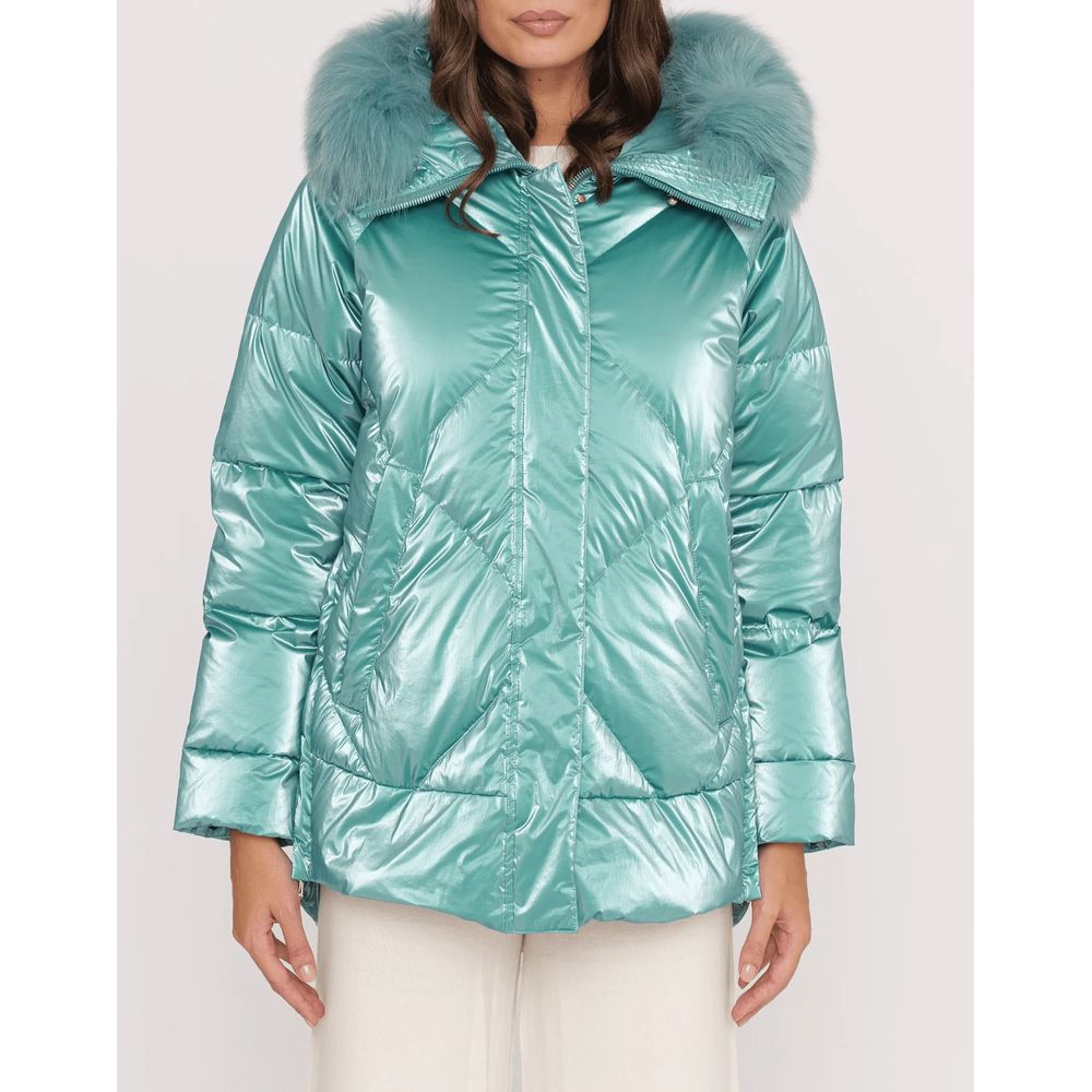 People Of Shibuya Hellblaue Polyester-Damenjacke