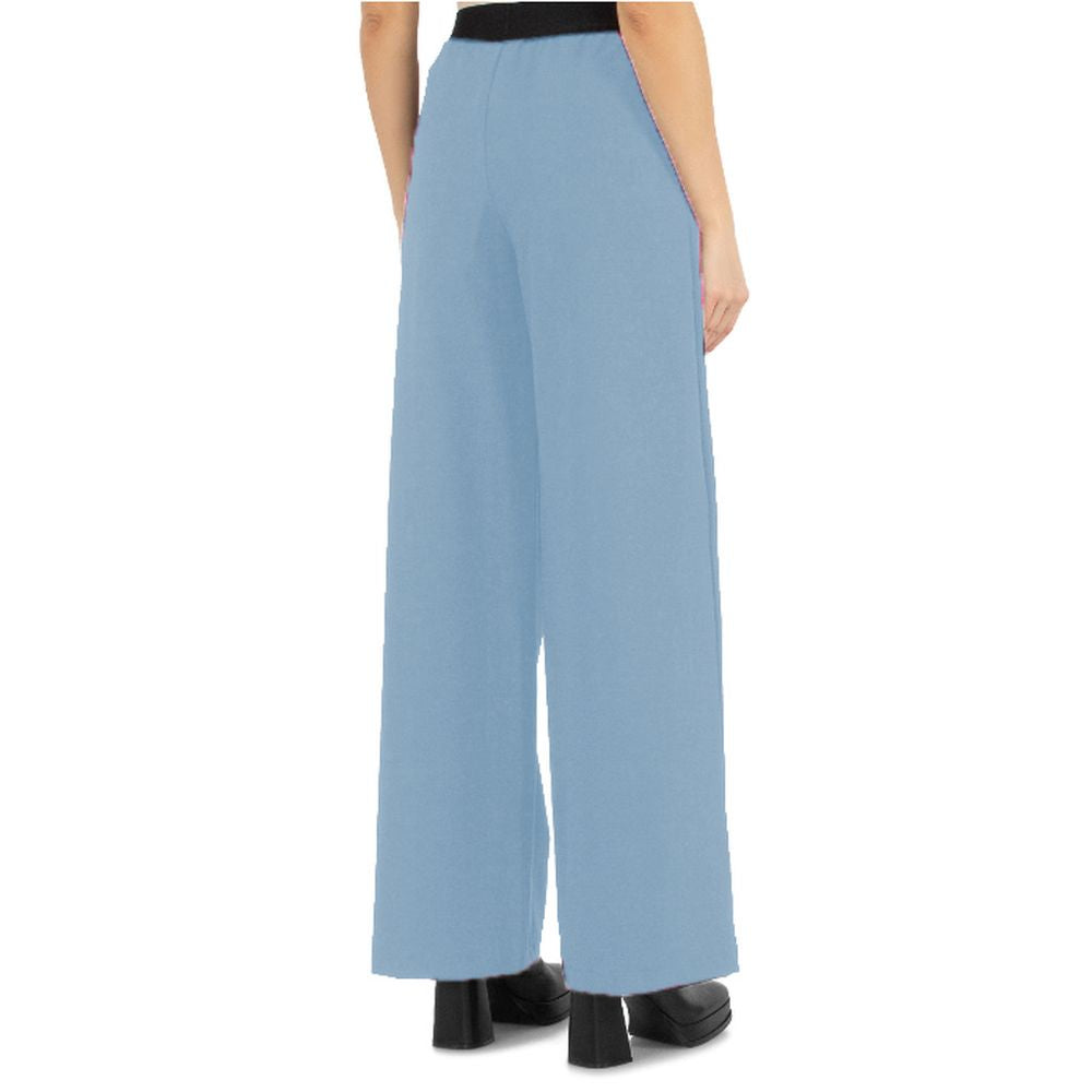 Comme Des Fuckdown Hellblaue Palazzo-Hose aus Polyester für Damen