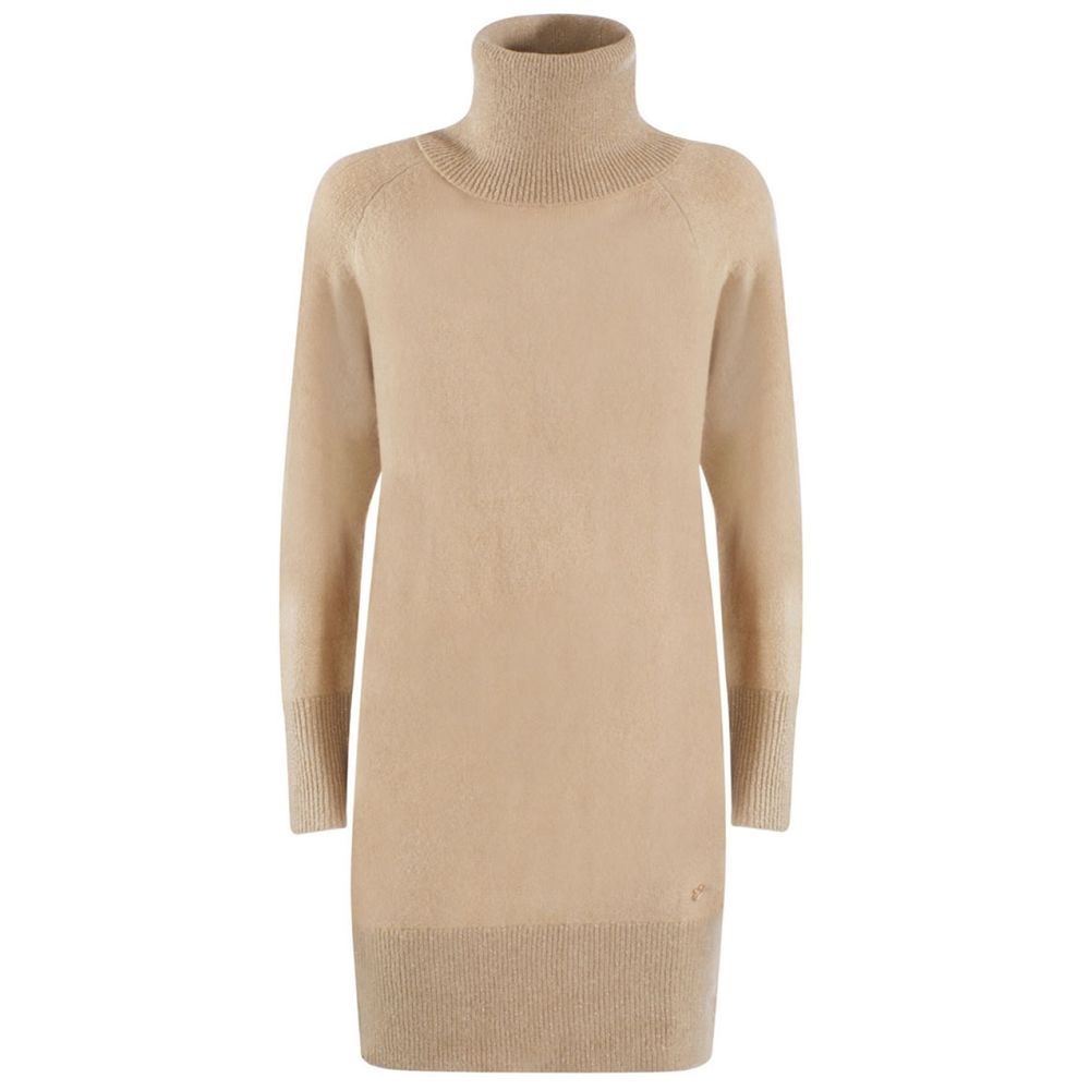 Yes Zee – Beiges Viskosekleid