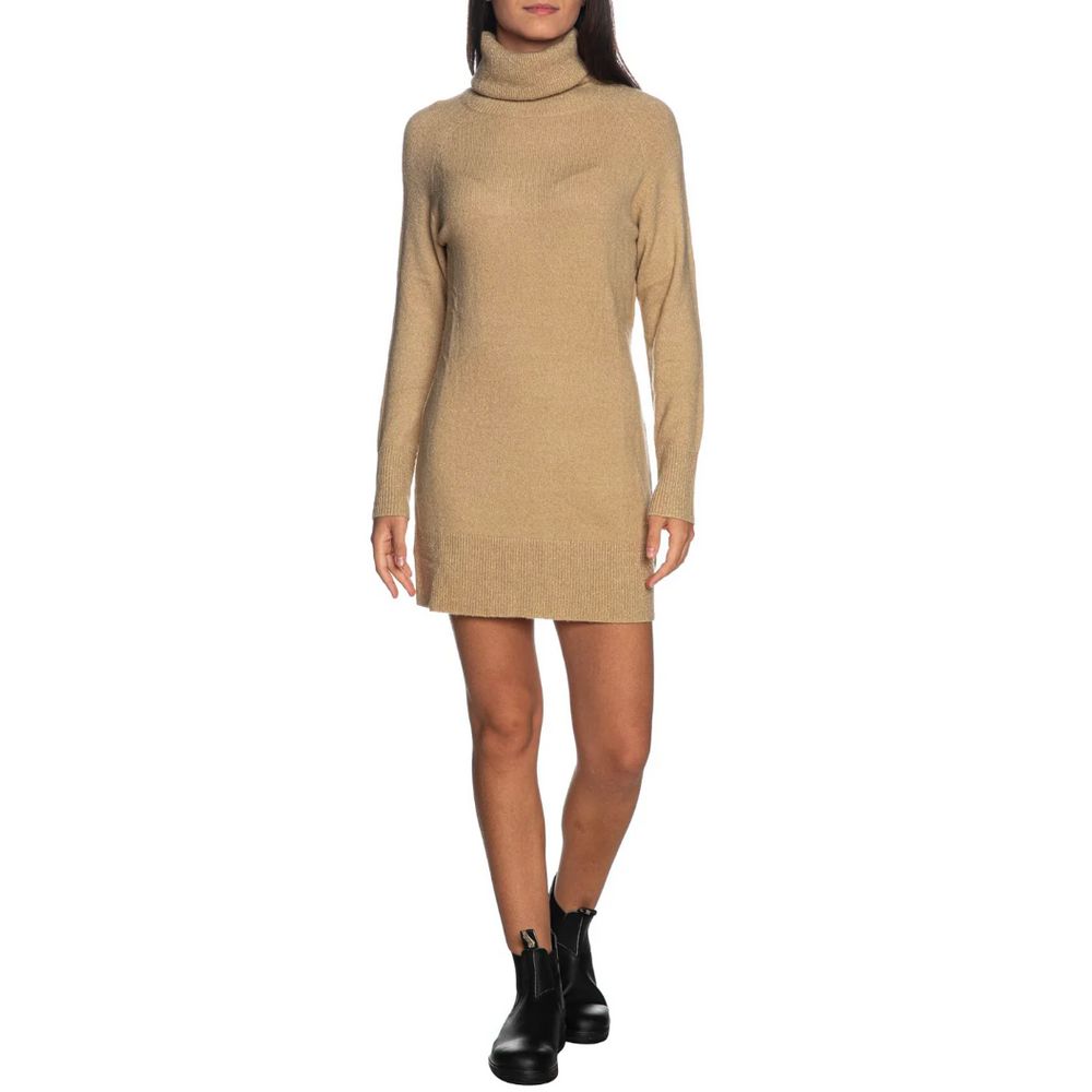 Yes Zee – Beiges Viskosekleid