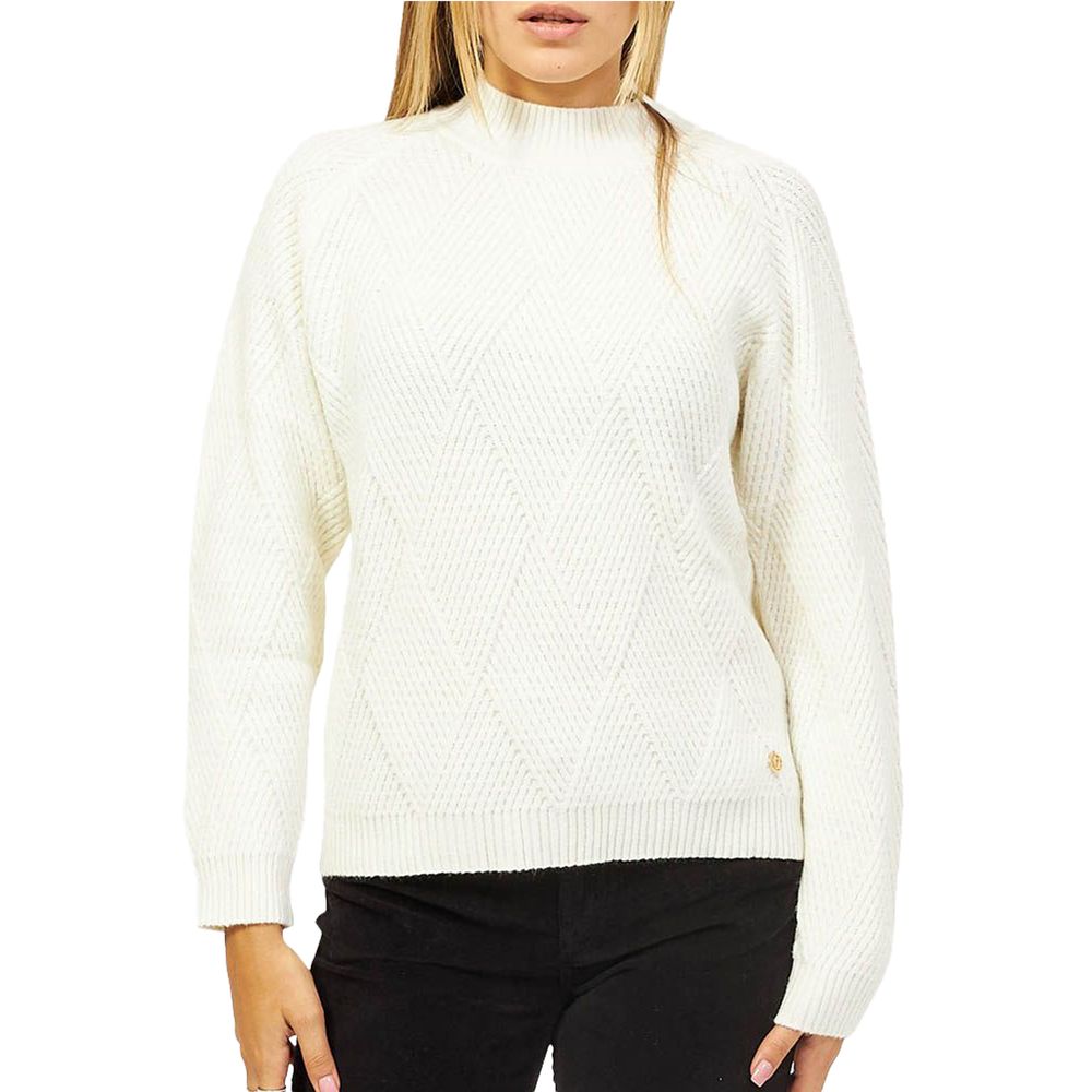 Yes Zee Weißer Acryl Damen Pullover