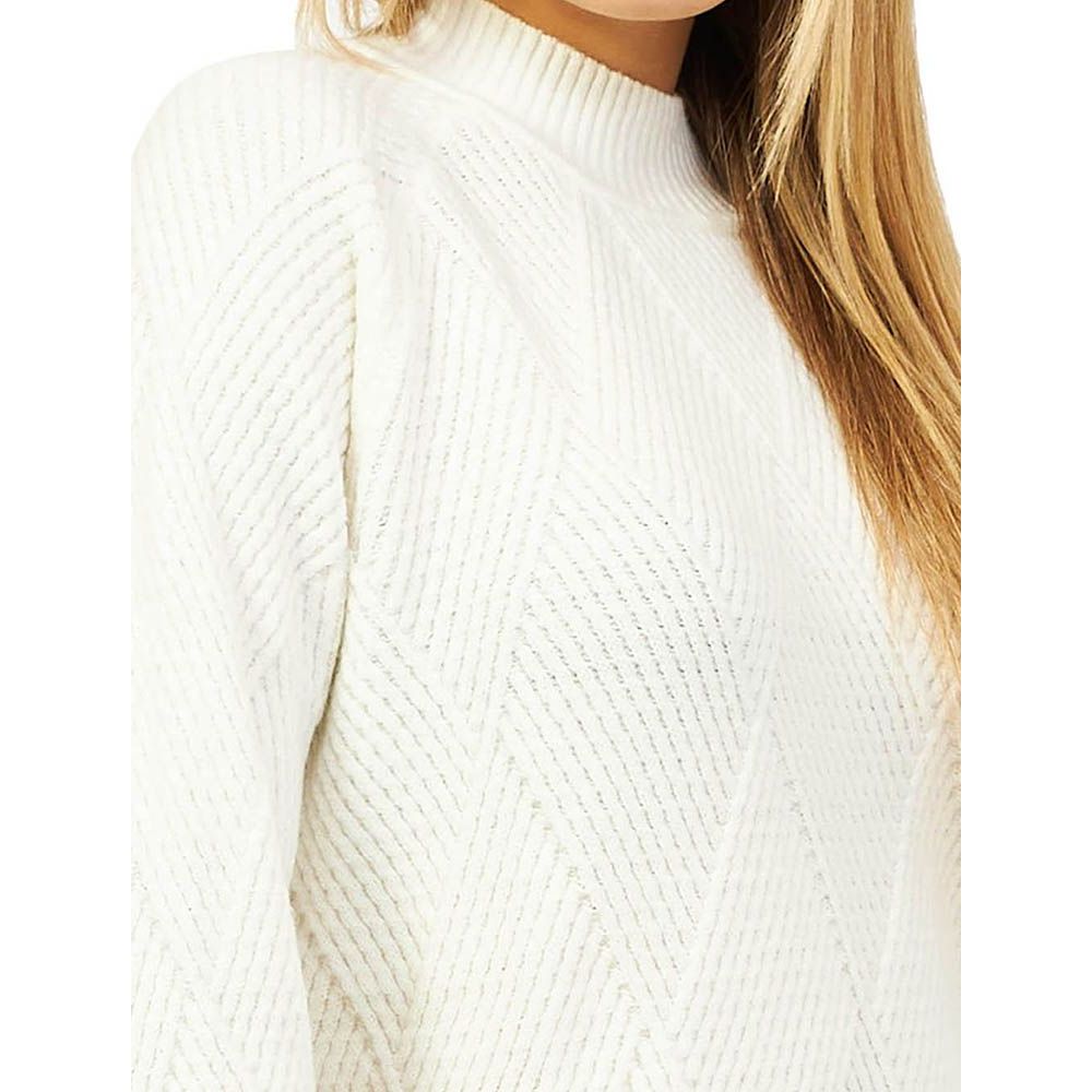 Yes Zee Weißer Acryl Damen Pullover