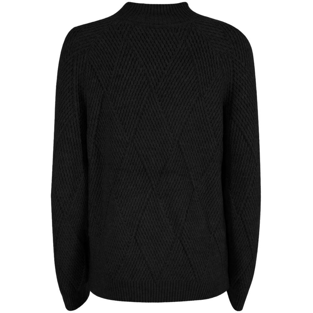 Yes Zee Schwarzer Acryl Damen Pullover