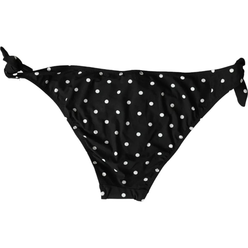 Dolce & Gabbana – Schwarz gepunktete Bademode, Strandmode, Bikinihose