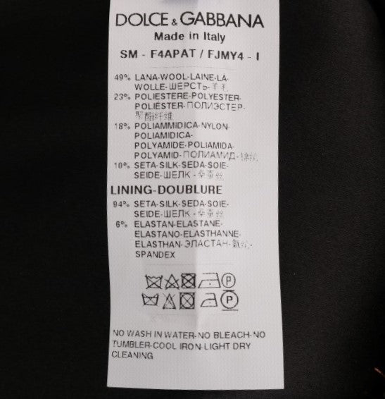 Dolce & Gabbana Goldschwarzer kurzer Minirock