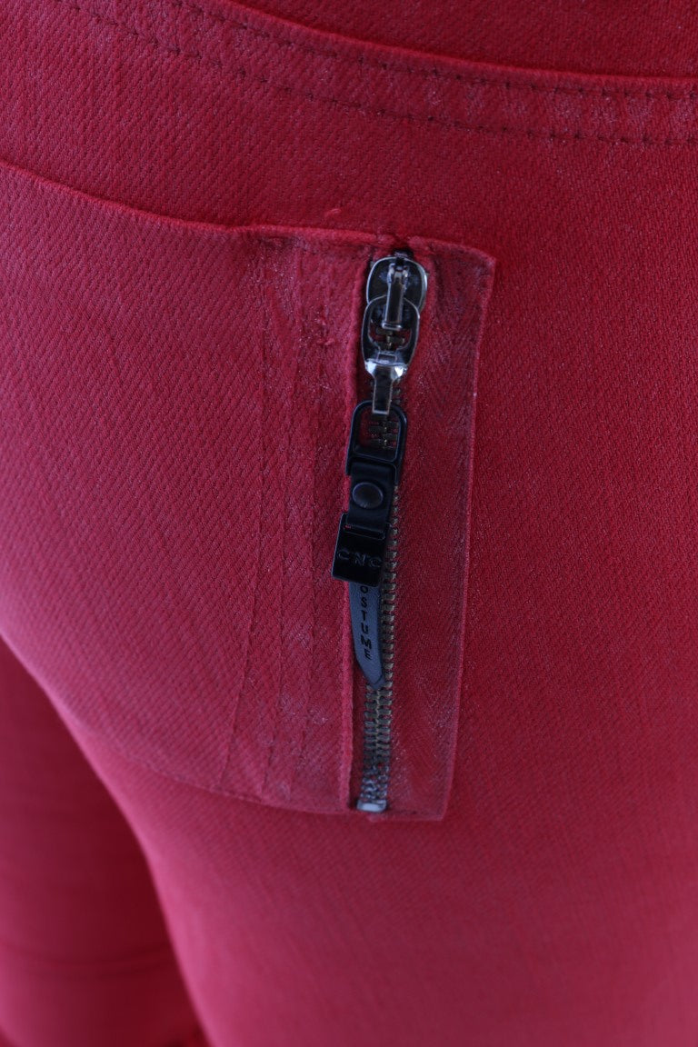 Costume National – Rote Slim-Jeans aus Stretch-Baumwolle