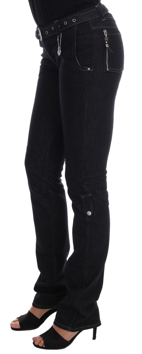 Costume National – Slim Fit-Jeans aus Stretch-Baumwolle in Blau