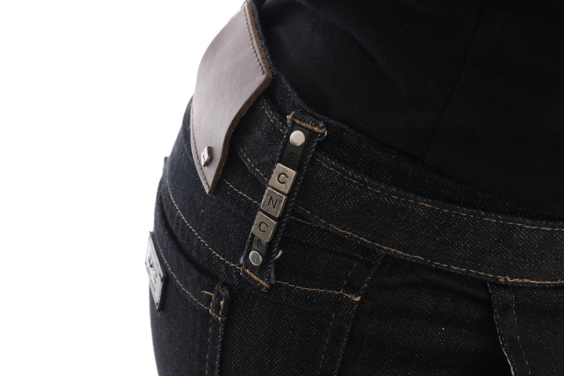 Costume National – Slim Fit-Jeans aus Stretch-Baumwolle in Blau