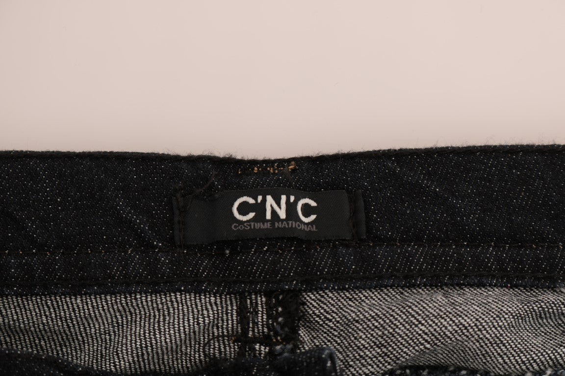 Costume National – Slim Fit-Jeans aus Stretch-Baumwolle in Blau